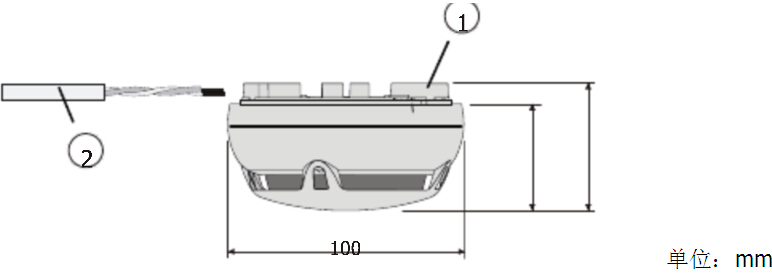 FDO221-CN光电感烟探测器外心尺寸示意图