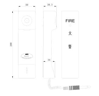 TS-GSTN602型消防电话分机外形尺寸