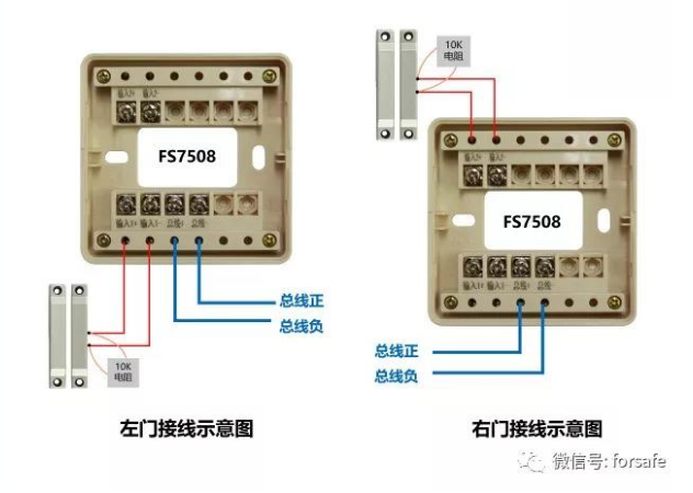 赋安防火门监控系统布线图