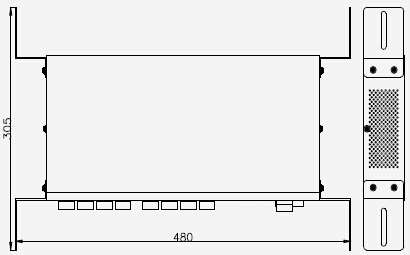 TX6620CAN 总线交换机琴台安装尺寸