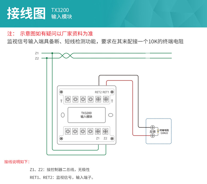 泰和安电话模块接线图图片